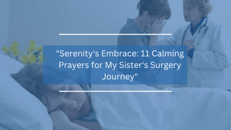 Prayers for My Sister's Surgery Journey