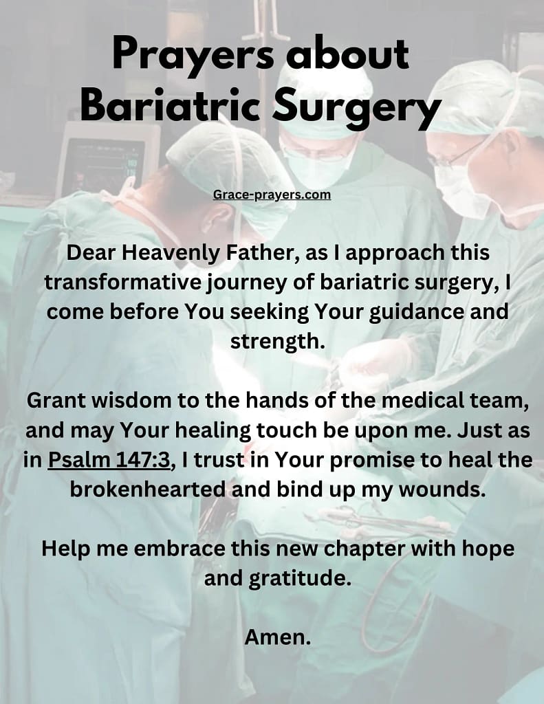 Prayers about Bariatric Surgery