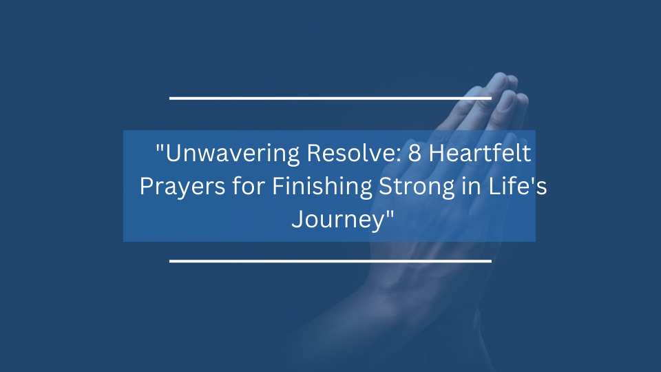 life journey prayer
